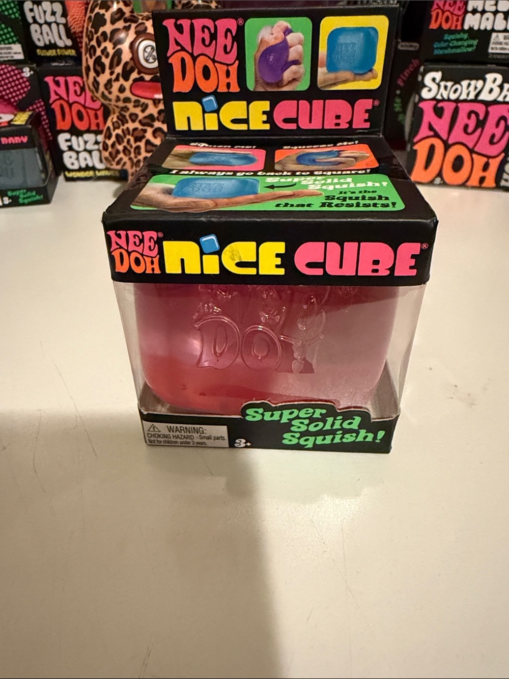 NeeDoh Nice Cube Super Solid Squish - Pink